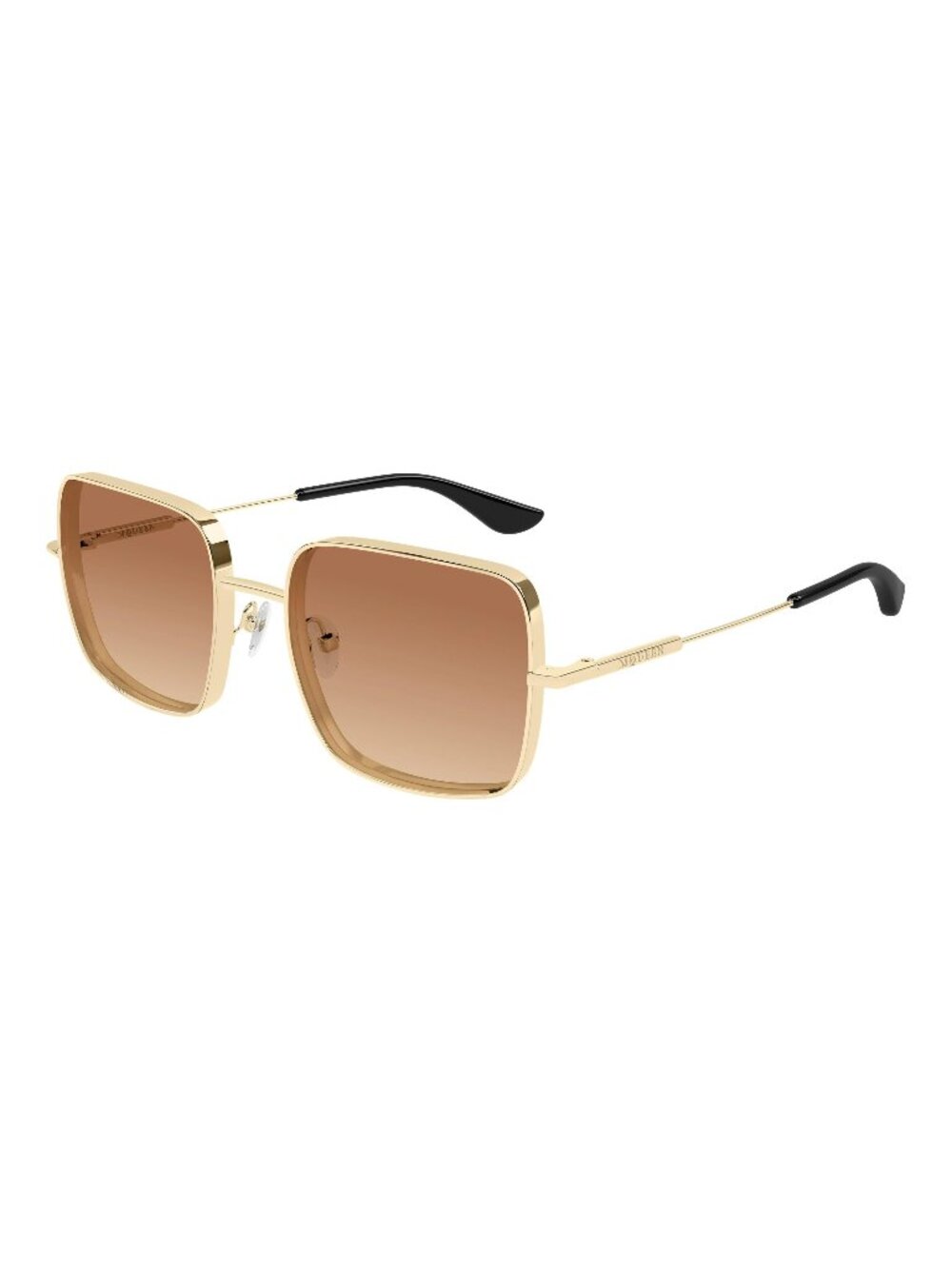 New Alexander McQueen Women's Sunglasses Gold Multicolor Lens Metal Frame 002 55